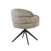 Eetkamerstoel Bella Clay Poot Zwart Met armleuning 64x65x83 cm-Eetkamerstoelen-Starfurn