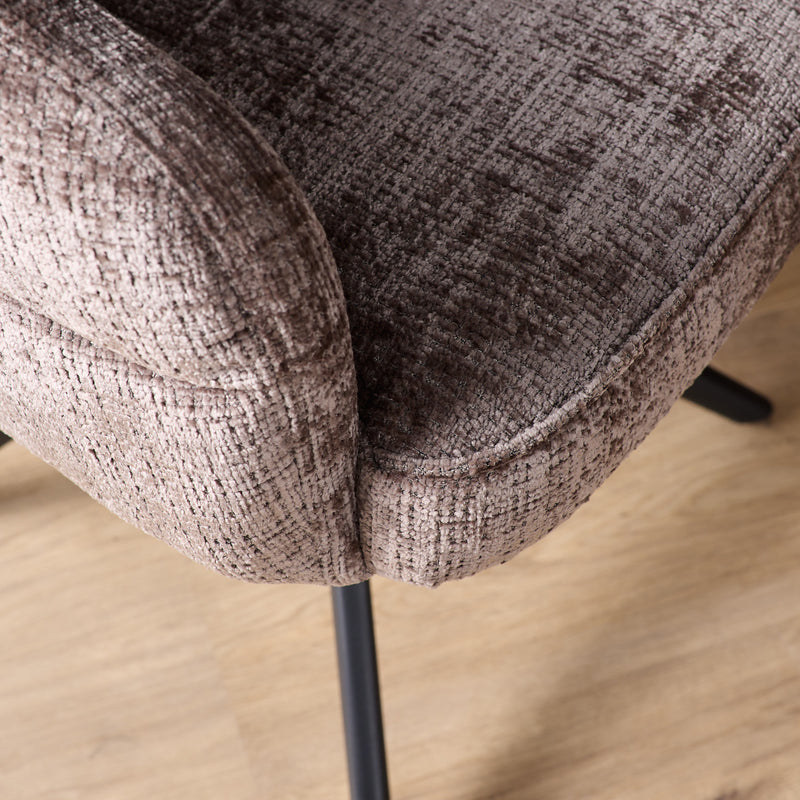 Eetkamerstoel Bella Clay Poot Zwart Met armleuning 64x65x83 cm-Eetkamerstoelen-Starfurn