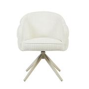 Eetkamerstoel Bella Off Wit Poot Zand Met armleuning 64x65x83 cm-Eetkamerstoelen-Starfurn