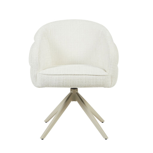 Eetkamerstoel Bella Off Wit Poot Zand Met armleuning 64x65x83 cm-Eetkamerstoelen-Starfurn