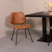 Eetkamerstoel Bello Cognac Micro Suede 48x58x82 cm-Eetkamerstoelen-LABEL51