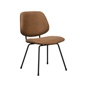 Eetkamerstoel Bello Cognac Micro Suede 48x58x82 cm-Eetkamerstoelen-LABEL51