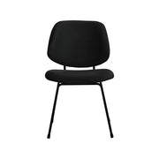Eetkamerstoel Bello Fluweel Zwart 48x58x82 cm-Eetkamerstoelen-LABEL51