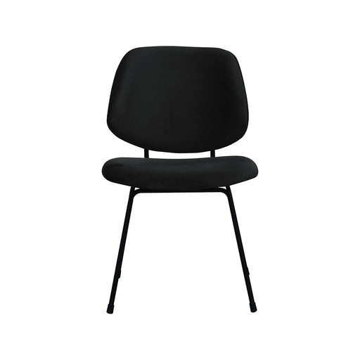Eetkamerstoel Bello Fluweel Zwart 48x58x82 cm-Eetkamerstoelen-LABEL51