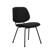 Eetkamerstoel Bello Fluweel Zwart 48x58x82 cm-Eetkamerstoelen-LABEL51