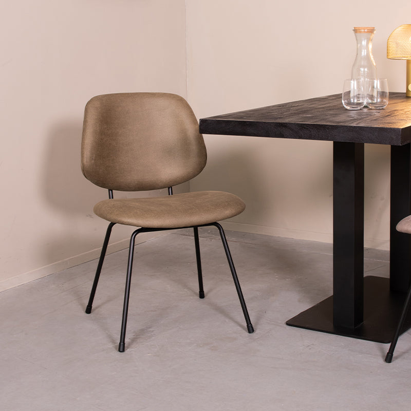 Eetkamerstoel Bello Moss Micro Suede 48x58x82 cm-Eetkamerstoelen-LABEL51