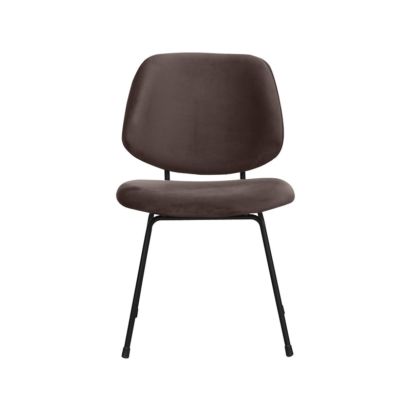 Eetkamerstoel Bello Taupe Fluweel 48x58x82 cm-Eetkamerstoelen-LABEL51