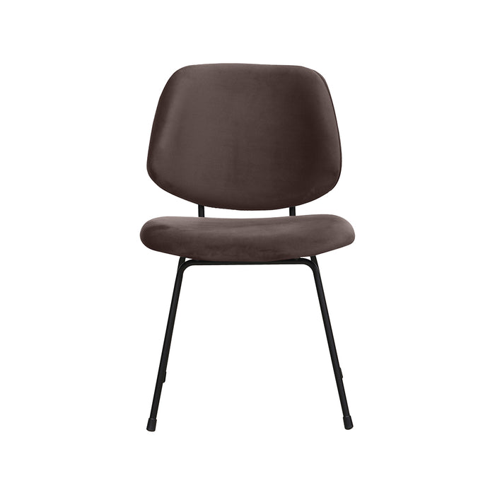 Eetkamerstoel Bello - Taupe - Fluweel-Eetkamerstoelen-LABEL51