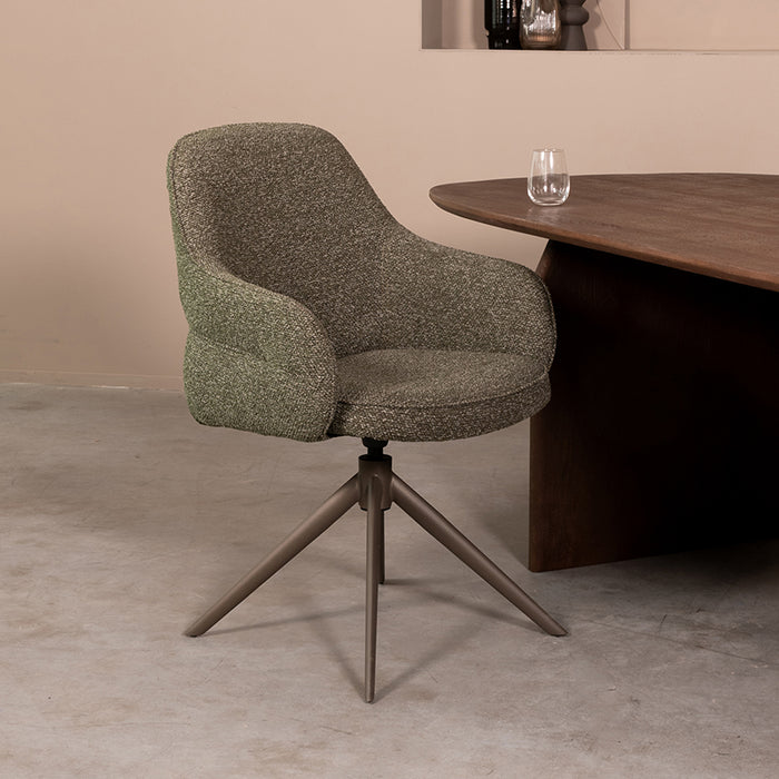 Eetkamerstoel Bern - Forest - Royal Boucle - Forest Metalen Frame-Eetkamerstoelen-LABEL51