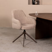 Eetkamerstoel Bern Mushroom Royal Boucle Brons Metalen-Eetkamerstoelen-LABEL51