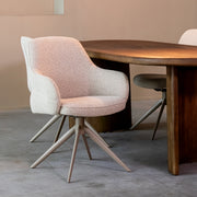 Eetkamerstoel Bern Naturel Royal Boucle Taupe Metalen Frame-Eetkamerstoelen-LABEL51
