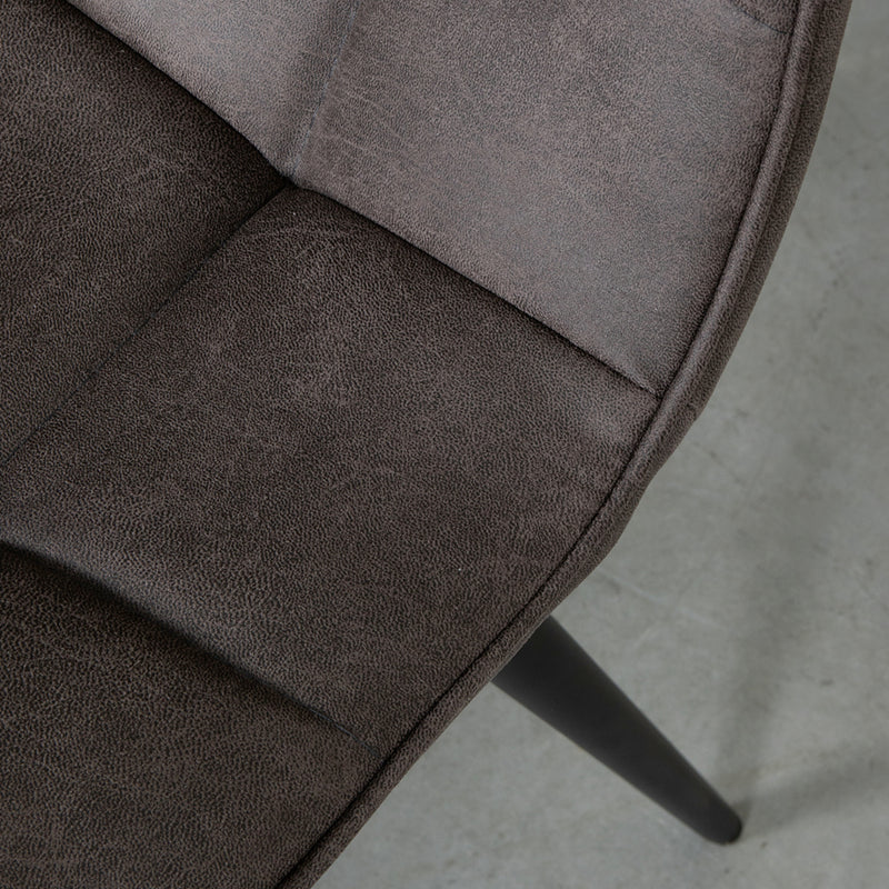 Eetkamerstoel Bistro Antraciet Micro Suede 46x59x86 cm-Eetkamerstoelen-LABEL51
