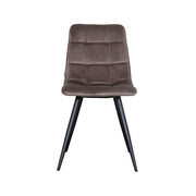 Eetkamerstoel Bistro Taupe Fluweel 46x59x86 cm-Eetkamerstoelen-LABEL51