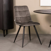 Eetkamerstoel Bistro Taupe Fluweel 46x59x86 cm-Eetkamerstoelen-LABEL51