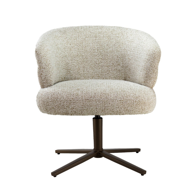 Eetkamerstoel Blake Stof Beige 69x65x81 cm-Eetkamerstoelen-Livingfurn
