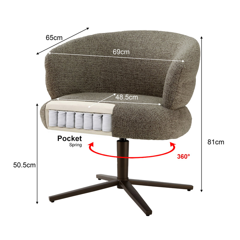 Eetkamerstoel Blake Stof Desert 69x65x81 cm-Eetkamerstoelen-Livingfurn