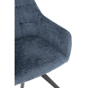 Eetkamerstoel Blauw Ijzer 56 cm 56.5x58x85 cm-Eetkamerstoelen-J-Line