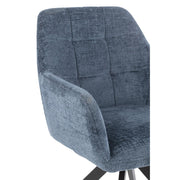 Eetkamerstoel Blauw Ijzer 56 cm 56.5x58x85 cm-Eetkamerstoelen-J-Line