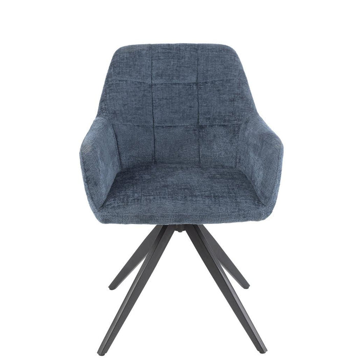 Eetkamerstoel Blauw Ijzer 56 cm-Eetkamerstoelen-J-Line