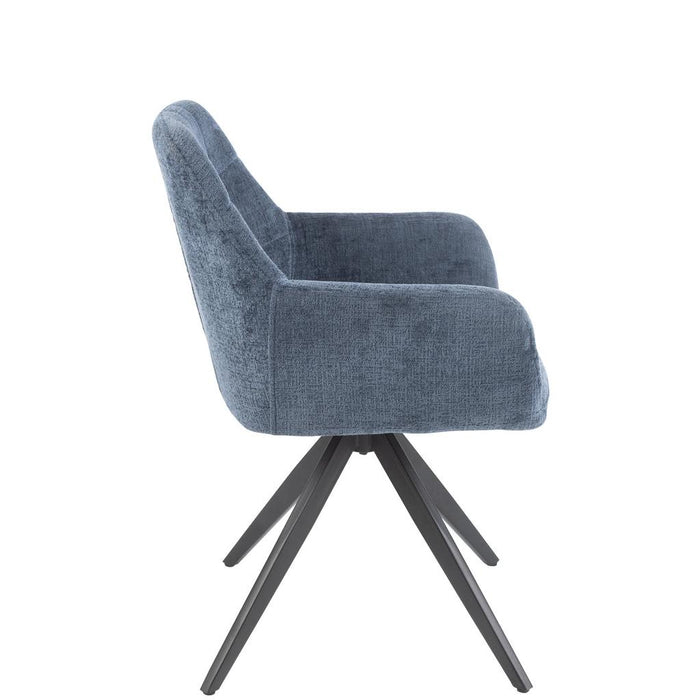 Eetkamerstoel Blauw Ijzer 56 cm-Eetkamerstoelen-J-Line
