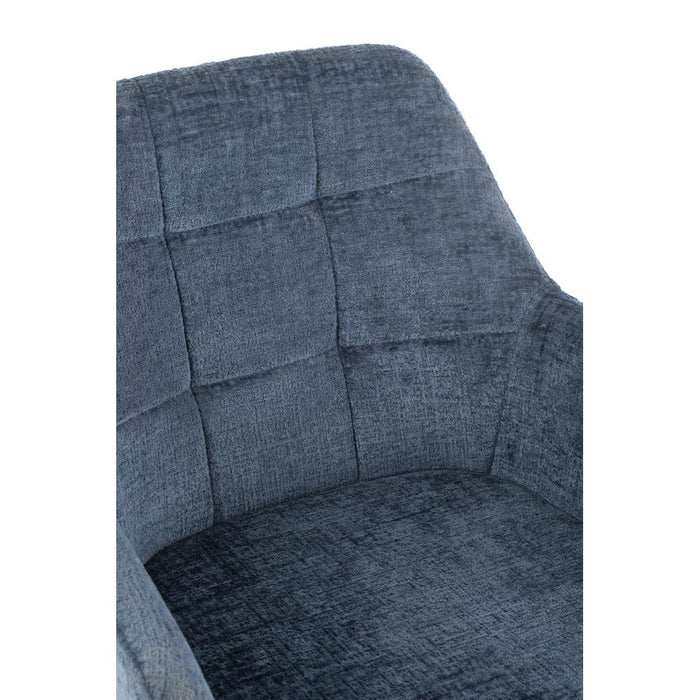 Eetkamerstoel Blauw ijzer 56 cm 56.5x58x85 cm-Eetkamerstoelen-J-Line