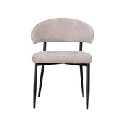 Eetkamerstoel Bliss Clay Elite Zwart Metalen Frame 56x55x76 cm-Eetkamerstoelen-LABEL51