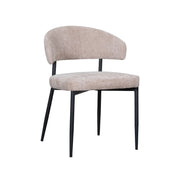 Eetkamerstoel Bliss Clay Elite Zwart Metalen Frame 56x55x76 cm-Eetkamerstoelen-LABEL51