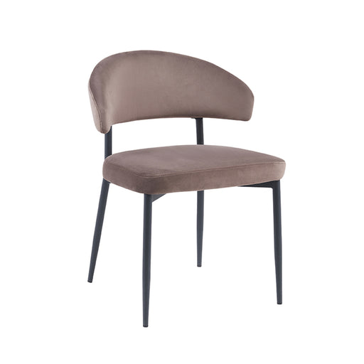Eetkamerstoel Bliss - Taupe - Fluweel-Eetkamerstoelen-LABEL51