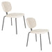 Eetkamerstoel Bouton Off-white Polyester Wit 59x50 cm