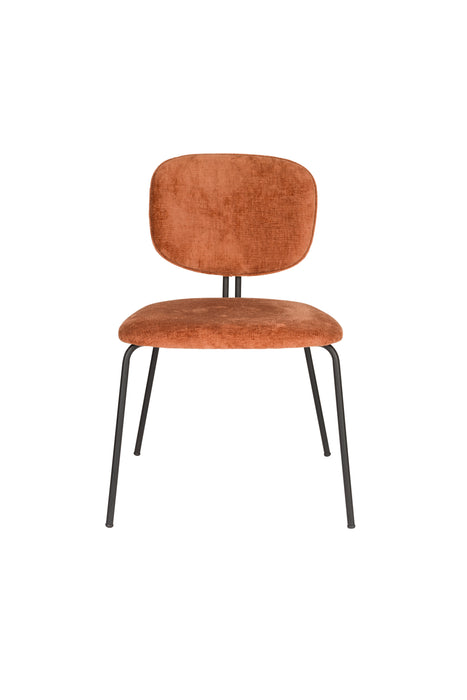 Eetkamerstoel Bouton Polyester Terracotta 59x50 cm-Eetkamerstoelen-Creating Home