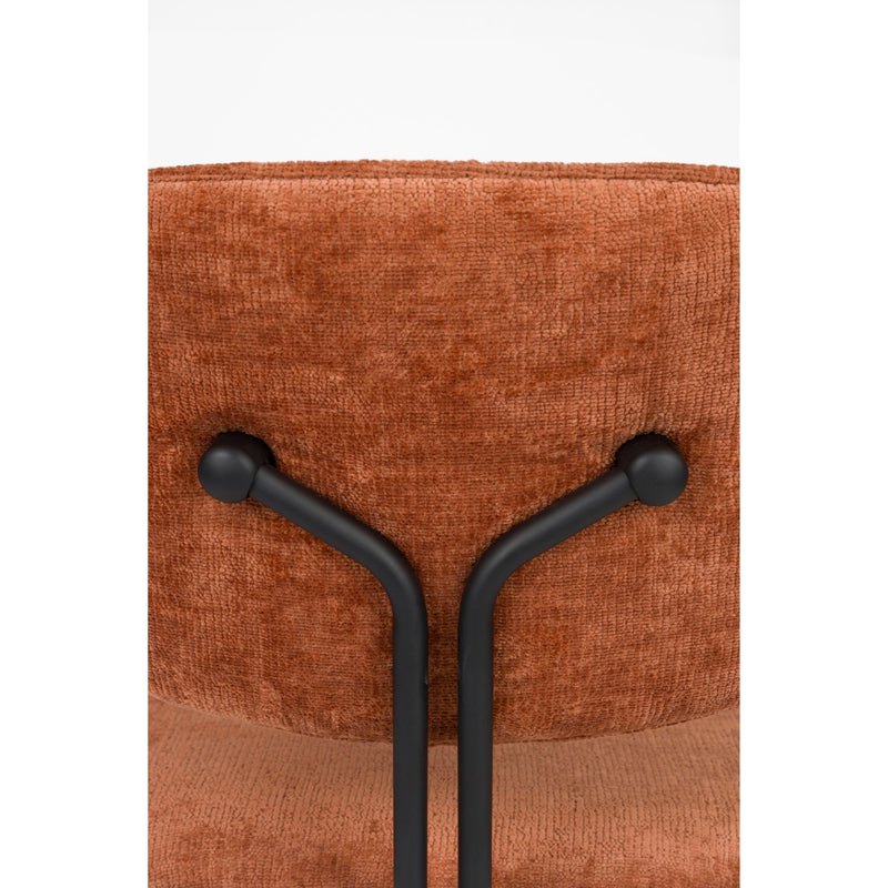 Eetkamerstoel Bouton Polyester Terracotta 59x50 cm-Eetkamerstoelen-Creating Home