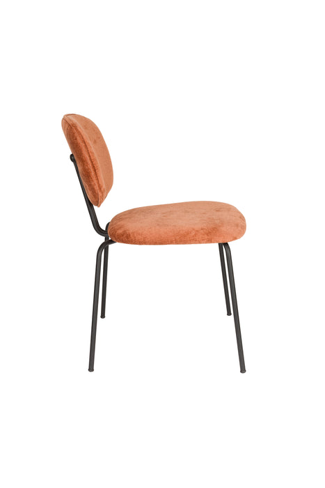 Eetkamerstoel Bouton Polyester Terracotta 59x50 cm-Eetkamerstoelen-Creating Home