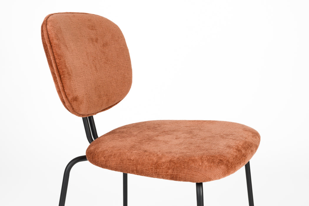Eetkamerstoel Bouton Polyester Terracotta 59x50 cm-Fauteuils-Creating Home