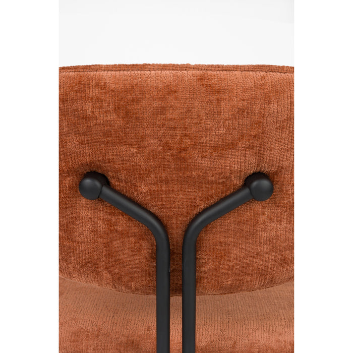 Eetkamerstoel Bouton Polyester Terracotta 59x50 cm-Fauteuils-Creating Home