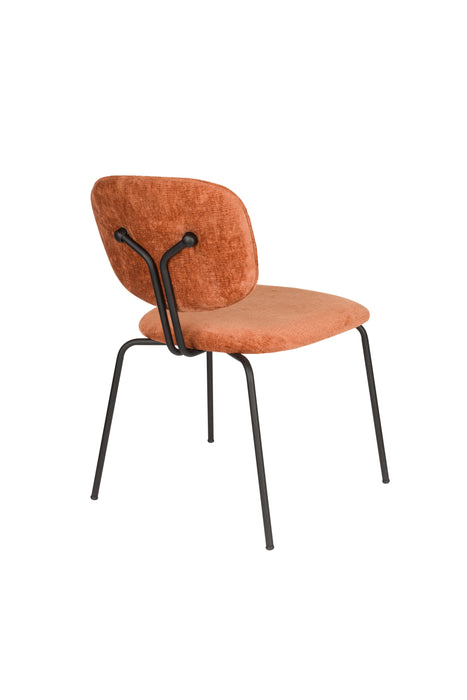 Eetkamerstoel Bouton Polyester Terracotta 59x50 cm-Fauteuils-Creating Home