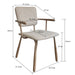 Eetkamerstoel Brix Eetkamerstoel Beige 56 cm Stof, gecoat s 31440-Eetkamerstoelen-Livingfurn
