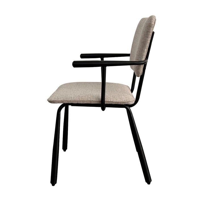 Eetkamerstoel Brix Eetkamerstoel Beige 56 cm Stof, gecoat s 31441-Eetkamerstoelen-Livingfurn
