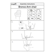 Eetkamerstoel Bronco Beige 61 cm 31205-Eetkamerstoelen-Livingfurn