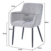 Eetkamerstoel Bronco Beige 61 cm 31205-Eetkamerstoelen-Livingfurn