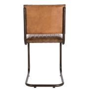 Eetkamerstoel Bruin Leer 45 cm 45x52x88 cm-Eetkamerstoelen-J-Line