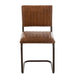 Eetkamerstoel Bruin Leer 45 cm 45x52x88 cm-Eetkamerstoelen-J-Line