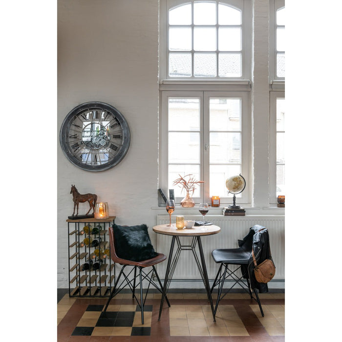 Eetkamerstoel Bruin Leer 49 cm-Eetkamerstoelen-J-Line