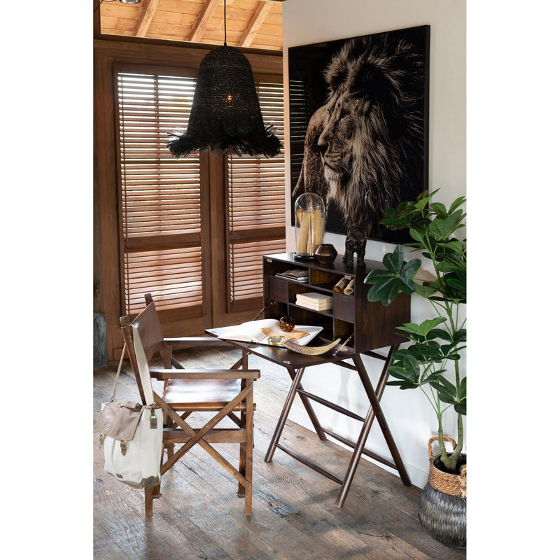 Eetkamerstoel Bruin Leer 56 cm 56x53x88 cm-Eetkamerstoelen-J-Line