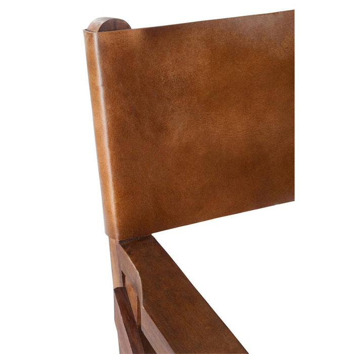 Eetkamerstoel Bruin Leer 56 cm-Eetkamerstoelen-J-Line