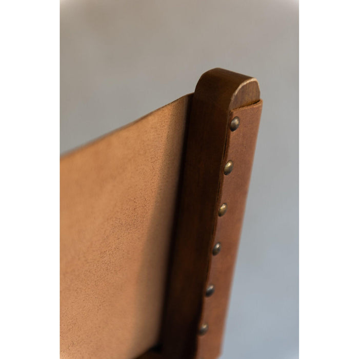 Eetkamerstoel Bruin Leer 56 cm-Eetkamerstoelen-J-Line