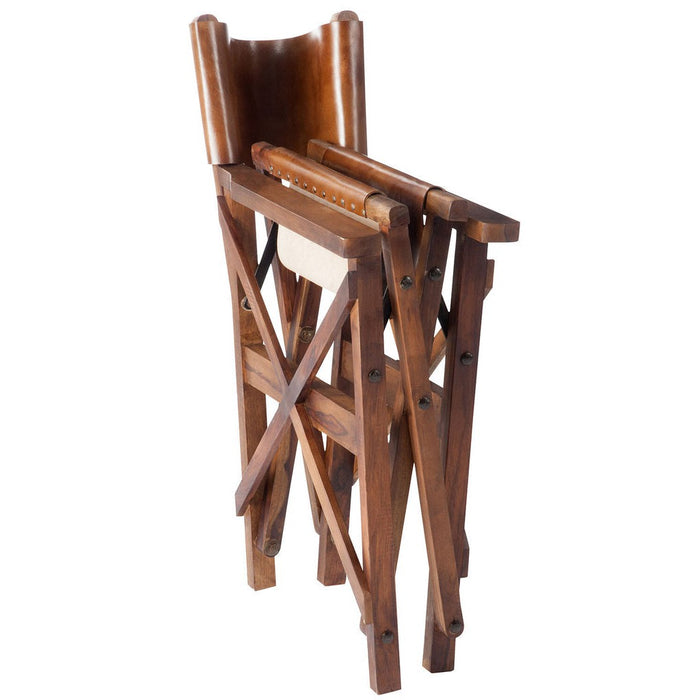 Eetkamerstoel Bruin Leer 56 cm-Eetkamerstoelen-J-Line