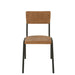 Eetkamerstoel Bruin Metaal 43 cm-Eetkamerstoelen-J-Line
