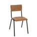 Eetkamerstoel Bruin Metaal 43 cm-Eetkamerstoelen-J-Line
