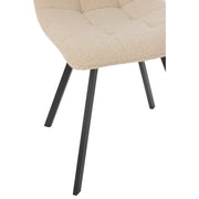 Eetkamerstoel Bruin Metaal 45 cm 45x55x85 cm-Eetkamerstoelen-J-Line