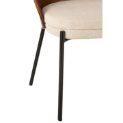 Eetkamerstoel Bruin Polyester 54 cm 54.2x53.5x74.6 cm-Eetkamerstoelen-J-Line